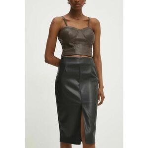 Answear Lab fusta culoarea negru, midi, drept imagine