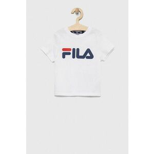 Fila tricou de bumbac pentru copii culoarea alb, cu imprimeu imagine