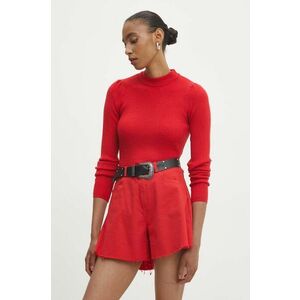 Answear Lab pulover femei, culoarea rosu, cu turtleneck imagine