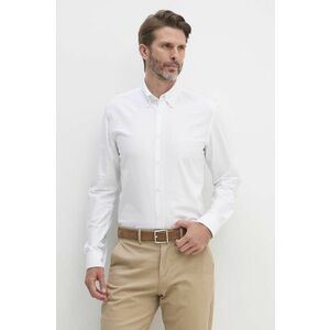 BOSS camasa din bumbac barbati, culoarea alb, cu guler button-down, slim, 50520265 imagine