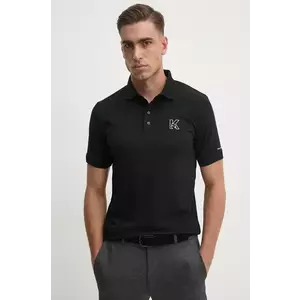 Karl Lagerfeld tricou polo barbati, culoarea negru, neted, 544221.745024 imagine