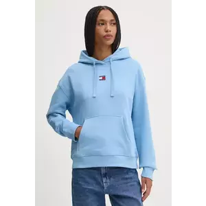 Tommy Jeans hanorac de bumbac femei, cu glugă, cu imprimeu, DW0DW17326 imagine