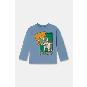 United Colors of Benetton longsleeve din bumbac pentru copii cu imprimeu, 3096G10H0 imagine