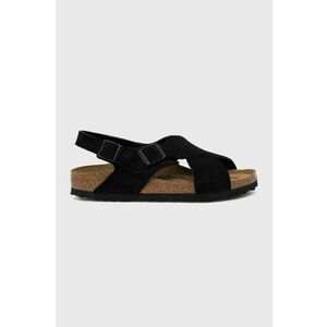 Birkenstock sandale din piele întoarsă Tulum SFB femei, culoarea negru 1024086-black imagine