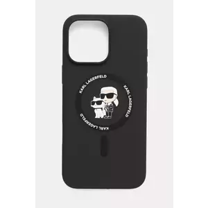 Karl Lagerfeld etui pentru telefon iPhone 16 Pro Max 6.9 culoarea negru, KLHMP16XSCMKCRHK imagine