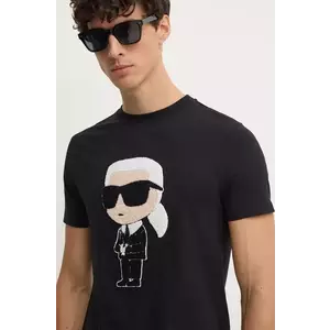 Karl Lagerfeld tricou din bumbac barbati, culoarea negru, cu imprimeu, 544250.755075 imagine