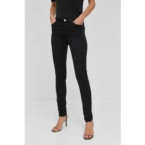 Morgan Pantaloni femei, culoarea negru, mulat, medium waist imagine