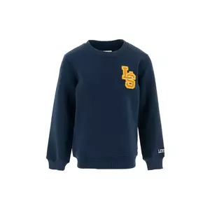 Levi's bluza copii LS MONOGRAM CREWNECK culoarea albastru marin, cu imprimeu, 8EL507 imagine