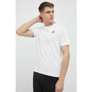 Puma tricou din bumbac culoarea alb, uni 535587-02 imagine