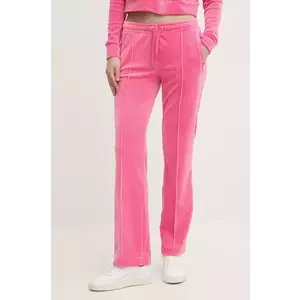 Juicy Couture pantaloni de trening din velur cu imprimeu imagine