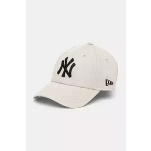 New Era șapcă din bumbac pentru copii NEW YORK YANKEES culoarea bej, cu imprimeu, 12745557 imagine