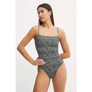 Vilebrequin costum de baie dintr-o bucată FACETTE culoarea negru, cupa usor rigidizata, FTEBH113 imagine