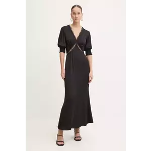 Never Fully Dressed rochie May Dress culoarea negru, maxi, evazați, NFDDR1692 imagine