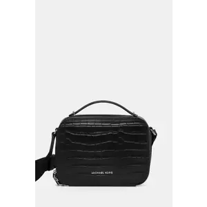 Michael Kors borseta de piele culoarea negru, 33F4LHDM6K imagine