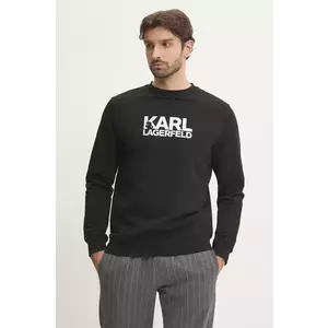 Karl Lagerfeld hanorac de bumbac barbati, culoarea negru, cu imprimeu, 551917.705091 imagine