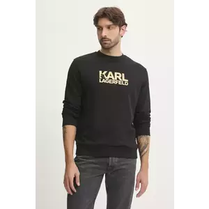 Karl Lagerfeld hanorac de bumbac barbati, culoarea negru, cu imprimeu, 551917.705091 imagine