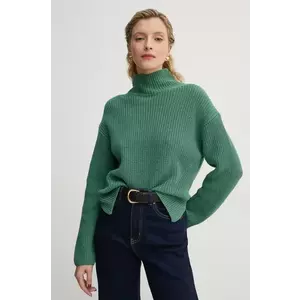 Marc O'Polo pulover de bumbac culoarea verde, cu turtleneck, 500605960049 imagine