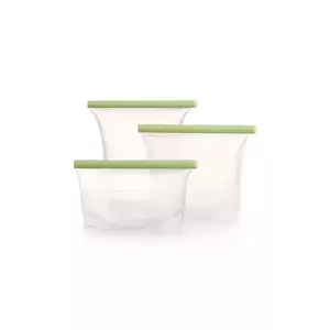 Lekue set de pungi alimentare 3-pack culoarea verde imagine