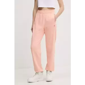 adidas Originals pantaloni de trening din bumbac Essential culoarea portocaliu, neted, JD1525 imagine