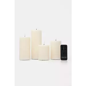 Deluxe Homeart set de lumânări led Giftbox LED Candle 4-pack culoarea bej imagine