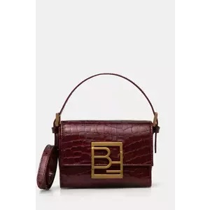 By Far poseta de piele Fran culoarea bordo, MWBTH001CL033BR045PL imagine