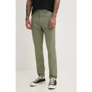 Tommy Jeans pantaloni barbati, culoarea verde, mulata, DM0DM20282 imagine