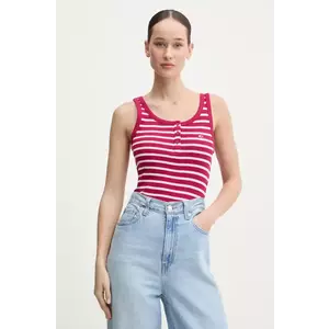 Tommy Jeans top femei, culoarea roz, DW0DW19492 imagine