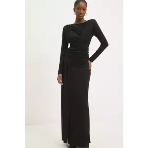 Answear Lab rochie culoarea negru, maxi, mulata imagine