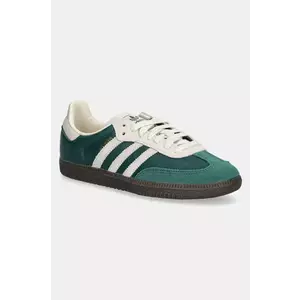 adidas Originals sneakers din piele Samba OG culoarea verde, JI3215 imagine