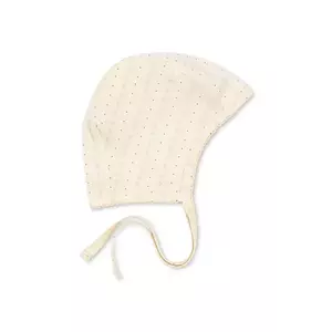 Konges Sløjd căciulă bebe BASIC BABY HELMET GOTS culoarea bej, din tesatura uni, KS102252 imagine