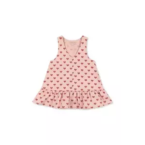 Konges Sløjd rochie din bumbac pentru copii FEN DRESS GOTS culoarea roz, mini, evazată, KS102443 imagine