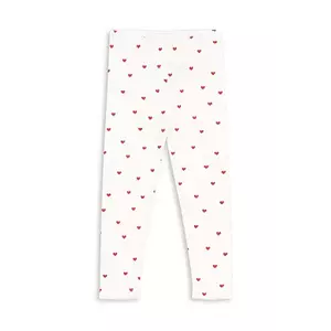 Konges Sløjd leggins din bumbac pentru copii MINNIE PANTS GOTS culoarea alb, cu imprimeu, KS103363 imagine