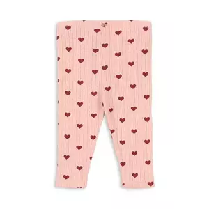 Konges Sløjd leggins din bumbac pentru copii MINNIE PANTS GOTS culoarea roz, cu imprimeu, KS102584 imagine