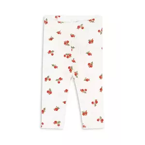 Konges Sløjd leggins din bumbac pentru copii MINNIE PANTS GOTS culoarea bej, cu imprimeu, KS102584 imagine