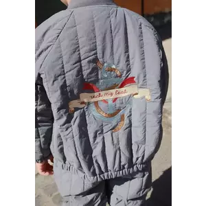 Konges Sløjd geacă bomber pentru copii JUNO BOMBER JACKET culoarea gri, KS102313 imagine