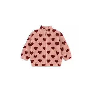 Konges Sløjd geacă bomber pentru copii JODY TEDDY JACKET GRS culoarea roz, KS102308 imagine