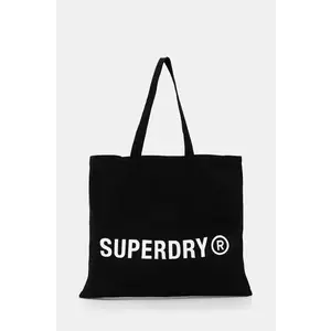 Superdry geantă de bumbac culoarea negru, Y9110270A-02A imagine