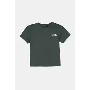 The North Face tricou de bumbac pentru copii BOX NSE S/S TEE culoarea verde, cu imprimeu, NF0A89VTHCH1 imagine