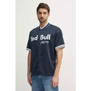 Red Bull Racing x Pepe Jeans cămașă RBR SPORTS JERSEY bărbați, culoarea bleumarin, relaxed, RM540014 imagine