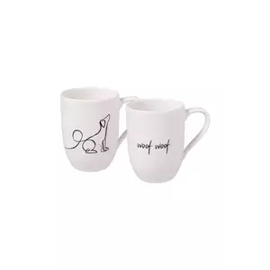 Villeroy & Boch set căni Statement Dog 280 ml 2-pack culoarea alb imagine