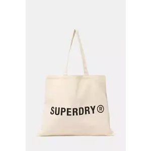 Superdry geantă de bumbac culoarea bej, Y9110270A-1KG imagine