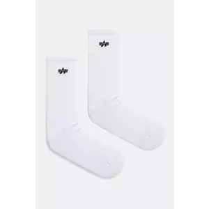 Alpha Industries ciorapi de bumbac Basic Socks 3 Pack 3-pack culoarea alb, 156986 imagine