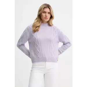 FROM FUTURE pulover de cașmir culoarea violet, light, cu turtleneck, WPR02259 imagine