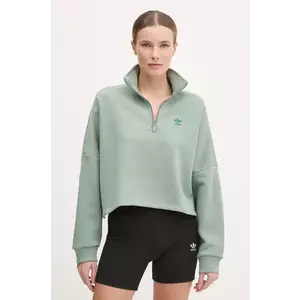 adidas Originals bluză Essential femei, culoarea verde, uni, JC8982 imagine