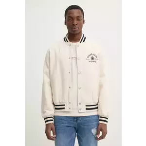 Tommy Jeans geacă bomber bărbați, culoarea bej, de tranziție, DM0DM21092 imagine