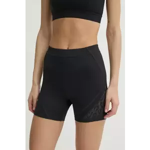 Reebok pantaloni scurți de antrenament culoarea negru, uni, high waist, 100230998 imagine