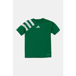 adidas Performance tricou copii culoarea verde, cu imprimeu, IQ3208 imagine