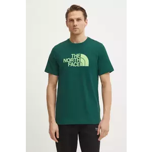 The North Face tricou Easy bărbați, culoarea verde, cu imprimeu, NF0A8A6CA6O1 imagine