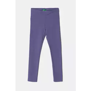 United Colors of Benetton leggins copii culoarea violet, uni, 3MT1CF02G imagine