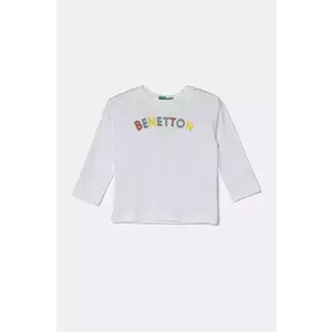 United Colors of Benetton longsleeve din bumbac pentru copii culoarea alb, 3I1XG10HS imagine